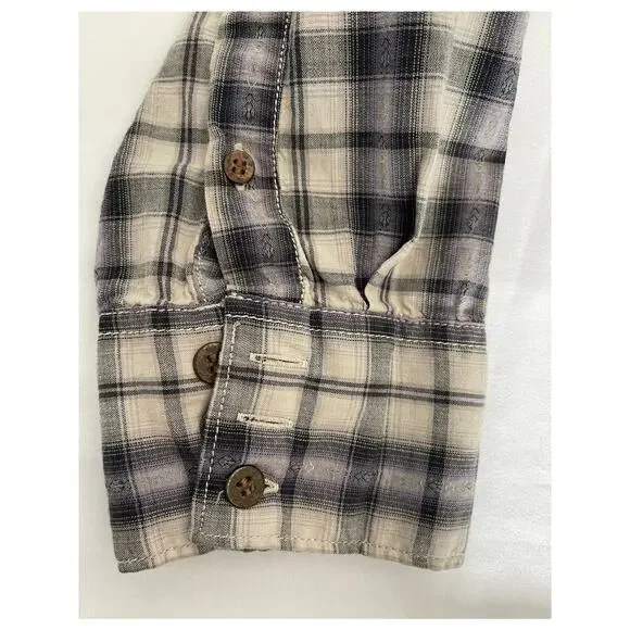 Allsaints Spitalfields Parson Button Down Plaid Women Shirt Size 8 Western Rodeo - Picture 7 of 13